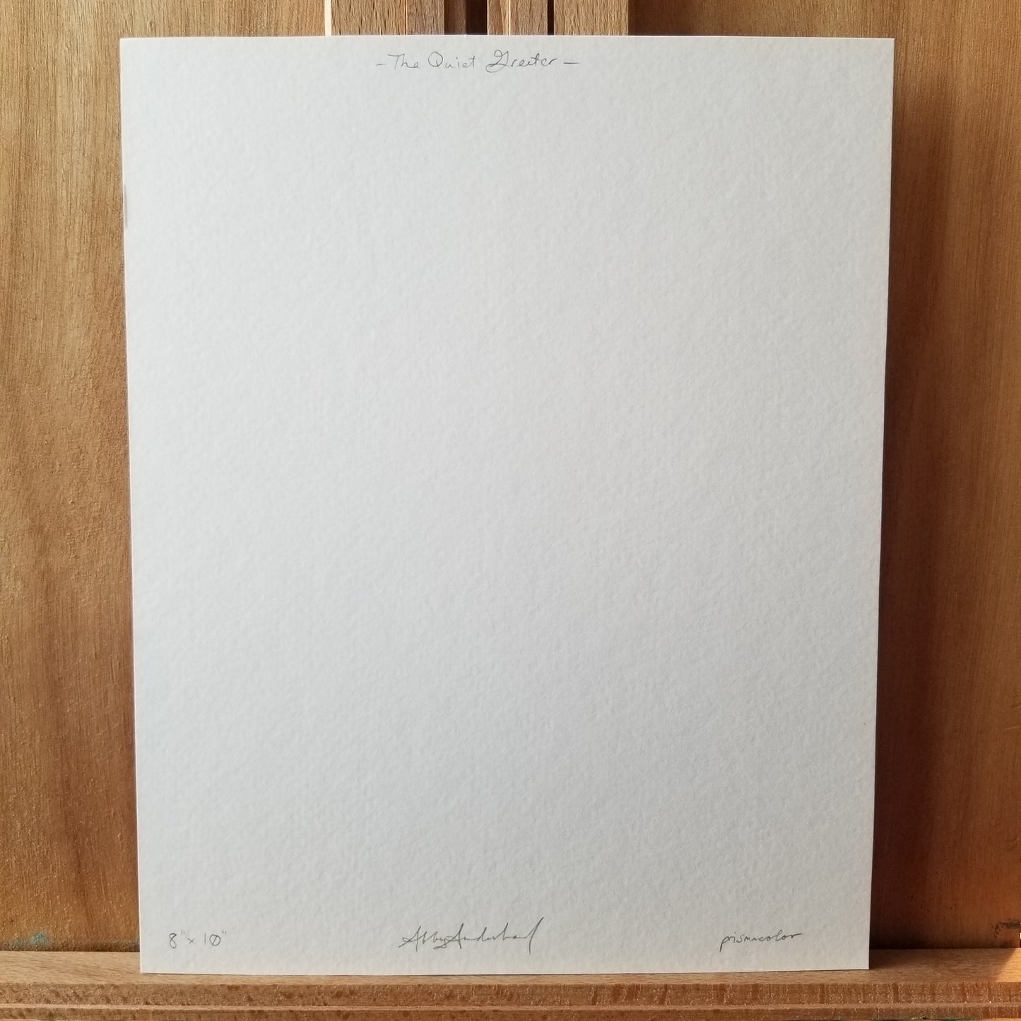 "The Quiet Greeter" - Original Prismacolor Sketch on Heavy Watercolor Paper - 8x10 inches