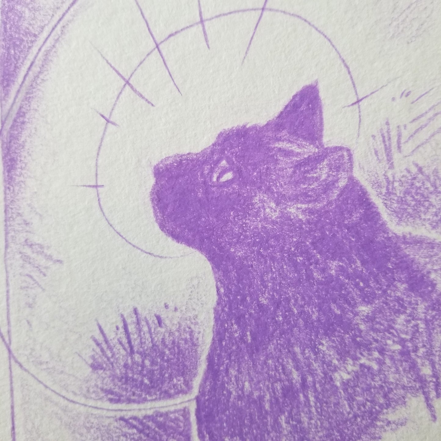 "The Quiet Greeter" - Original Prismacolor Sketch on Heavy Watercolor Paper - 8x10 inches